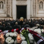 Milano dà l’ultimo saluto a Franco Baresi in una Basilica di Sant’Ambrogio piena di tifosi e campioni
