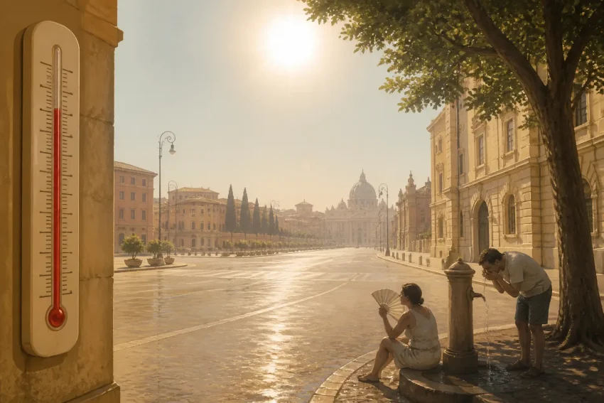 Caldo africano sull’Italia e sull’Europa centro-orientale: picchi fino a 6-8 gradi sopra la media